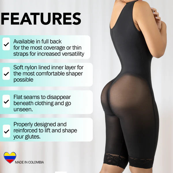 1681- Andrea 3/4 Pierna con espalda completa y efectos de Levantamiento de Glúteos