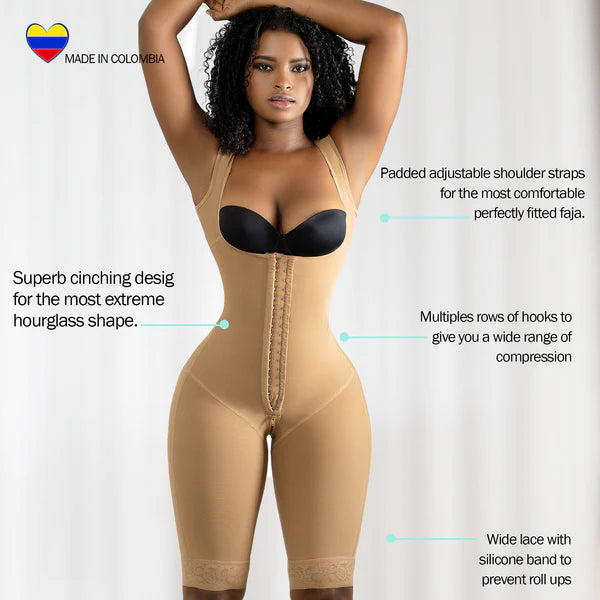 1681- Andrea 3/4 Pierna con espalda completa y efectos de Levantamiento de Glúteos